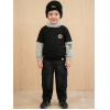 J15557: Boys Bench Mock Sleeve Hoodie, Knitted Beanie Hat & Carpenter Jeans Outfit (2-6 Years)